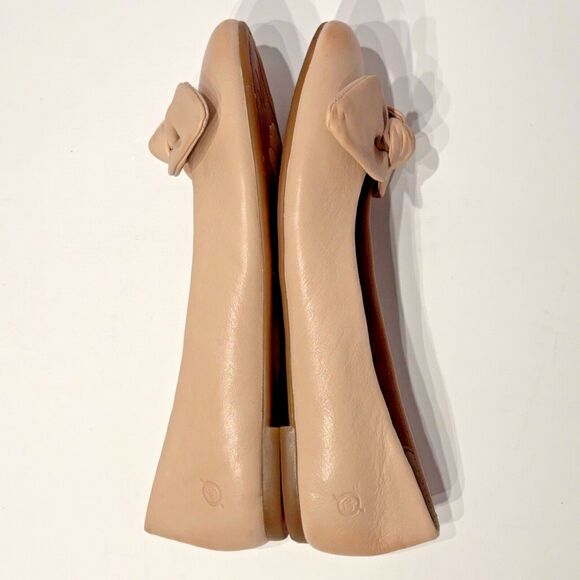 Born Anah Pinkish Tan Leather Ballet Flats With Bows Women’s Size 6.5M - Picture 11 of 14